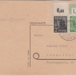 All.Bes. - Ranna (Pegnitz) Landpost-L1 Karte n. Chemnitz 1947