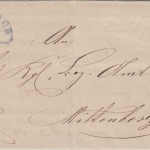 Bayern - 3 Kr. Wappen gez. viol. HKS Amorbach 5/7 Brief n. Miltenberg 1873