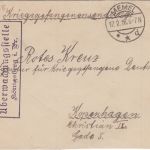 DR - Memel 17.2.16 Kriegsgefangenenbrief n. DÄNEMARK (Rotes Kreuz Kopenhagen)
