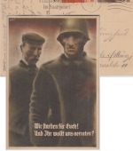 Saargebiet - 40+60 C. Volkshilfe Propagandakarte Saarbücken - Rotenfels 1935
