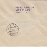 Saargebiet - 75 C. Freimarken/Volksabstimmung u.a. Einschreibebrief Blickweiler