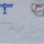 Belgisch Congo - 4,50 Fr. Flugpostausgabe Luftpostbrief Costermansville 1938