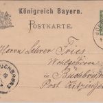 Bayern - Goessenheim 13. JUL 95 K 1Ganzsache n. Buchbrunn