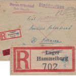 All.Bes. - Hammelburg 20.12.45 Gebühr bezahlt Ra1Eilboten-Einschreibebrief