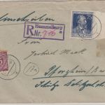 All.Bes./Kontrollrat - Hammelburg 1948 Einschreibestpl. Einschreibebrief
