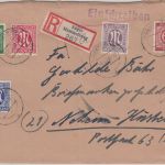 All.Bes./AM-Post - Hammelburg 1946 Mischfrankatur Einschreibebrief n. Neheim