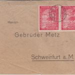All.Bes./Kontrollrat - 2x12 Pfg. Leipziger Messe Brief Westheim ü. Hammelburg