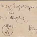 Bayern - 3 Kr. Wappen gez. Brief K1 Lohr 12/2 n. Königsberg 1874