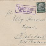 DR - Duttenbrunn ü. Lohr Landpost-Ra2 Brief n. Halsbach 1940