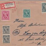 AM-Post - Duttenbrunn ü. Lohr Poststelle I Einschreibebrief n. Langendorf 1946