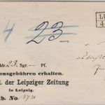 Sachsen - Leipzig 4. IV. 62 Ra2 Nachnahmebrief (Vordruck !) d. Leipziger Zeitung