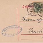 DR/Württemberg - Mischfrankatur Ganzsache+Zusatz Blaubeuren - Leonberg 1921