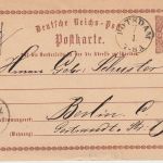 DR - Potsdam 7/1 Fingerhut-K1 1/2 Gr. Brustschild Ganzsache n. Berlin 1875