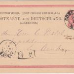 DR - Coblenz 16/5 nachv. preuss. K2 Ganzsache n. HOLLAND 1878