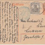 DR - Neustadt Bonndorf Bahnpost Zug 1904 Interniertenpost i.d. SCHWEIZ 1917