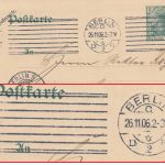 DR - Berlin C D2B Karg-Maschinenstempel 5 Pfg. Ganzsache/Ortskarte 1906
