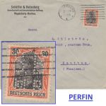 DR - 30 Pfg. Germania Perfin "SBMB" Firmenbrief n. FINNLAND Magdeburg 1919