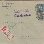 DR-Infla - 1 M. Germania u.a. Einschreibe-Drucksache Meerane - Alzey 15.11.21