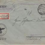 DR - Berlin-Lichtenberg 1939 Frei d. Ablösung Orts-R-Brief Polizeipräsident