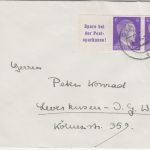 DR - 2x6 Pfg. AH+Werbung Zusammendruck Brief Celle - Leverkusen 1943