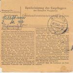 DR - 60+15 Pfg. AH Paketkarte Bialystok Fp.Nr. 16372 - 25.10.43