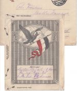DR - K.D.Feldpostexp. 6.Res.Div. patriotischer Feldpost-Faltbrief n. Berlin 1916