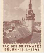 B&M - Brünn 1943 Tag der Briefmarke Sonderkarte m. SST n. Berlin