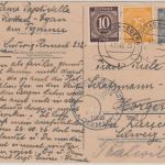 All.Bes. - 12 Pfg. Ziffer Ganzsache+Zusatz id. SCHWEIZ Rottach-Egern 1946 Zensur