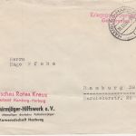 BRD - Hamburg-Harburg 1953 portofr. Kriegsgefangenenpost Ortsbrief Rotes Kreuz