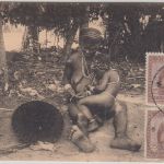 Belgisch Congo - 2x25 C. Korbfelckter bildseitig AK Bumba - Offenbach 1926