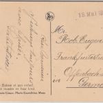 Belgisch Congo - 2x25 C. Korbfelckter bildseitig AK Bumba - Offenbach 1926