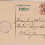 Bayern - 30 Pfg. Staatswappen/Volksstaat Dienstpostkarte Arberg 31. MAI 20