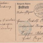 Bayern - Wassertrüdingen 1916 Internierten-Postkarte i.d. SCHWEIZ n. Weggis