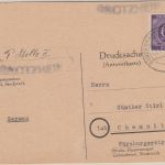 All.Bes. - Gnotzheim Landpost Aushilfs-L1 Karte Gunzenhausen - Chemnitz 1947
