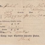 Bayern - Weissenburg L1 Fahrpost-Aufgabeschein f. Geldsendung n. Ellingen 1845