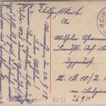 Bayern - Weimersheim 23. SEP 18 K2 Feldpostkarte n. BELGIEN