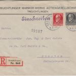 Bayern - 10+25 Pfg. Ludwig Einschreibebrief Treuchtlingen - München 1916