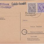All.Bes. - Göhren ü. Treuchtlingen Landpost-L2 Karte Gebühr bezahlt L1 1946