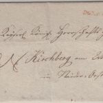 Bayern - Donauwörth R3 roter L1 Teilfrancobrief Hochstädt n. ÖSTERREICH 1813