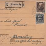 Bayern - 1 M. Ludwig u.a. Paketkarte Unterhausen - Kemerting 1919