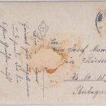 Bayern - Karlshuld Rosenkarte mit Glitterschrift gelaufen ca. 1910