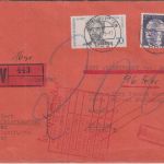 BRD - Thierhaupten 1975 Wertbrief n. ZYPERN Aushilfs-Wertzettel Retourvermerk