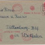 DR - Plettenberg 2 (Bhf) AFS "Graewe & Kaiser" Brief 1943