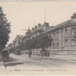 Frankreich - Paris Ave. de la Republique Le Lycee Voltaire sw-AK gelaufen 1913