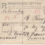 Indien - 2 A. Ganzsache + Zusatz Einschreibebrief n. TRANSVAAL Malabar 1901