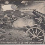 DR - Dicke Berta mechanische Propagandakarte sw-AK/Feldpost Lüttich 1915