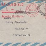 Brasilien - Rio de Janeiro 1960 27 Cr. AFS "Hamburg-SUD" Luftpostbrief n Hamburg