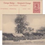 Belgisch Congo - 10 C Bildganzsache (12/Force publique a Irebu) ungebraucht 1912
