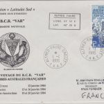 TAAF - 2,10 Fr. Forschungsschiff Var Schmuckbrief Voyage du B.C.R." 1986