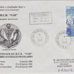 TAAF - 2,10 Fr. Forschungsschiff Var Schmuckbrief Voyage du B.C.R." 1986